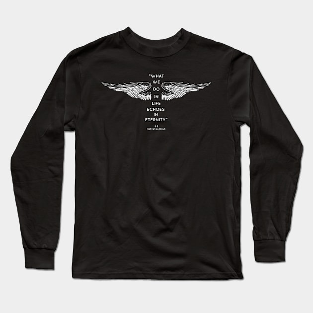 Stoics Quote by Marcus Aurelius Long Sleeve T-Shirt by emma17